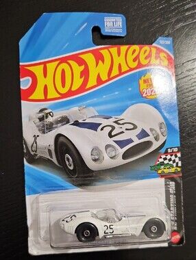 Hot Wheels White #25 Race Car Toy - Classic Open-Top Racer